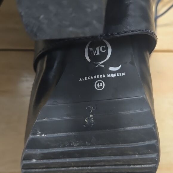 Alexander McQueen Leather Lace Up  Boots - Picture 5 of 16